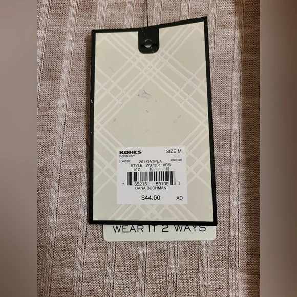 NWT! Dana Buchman 2-way cardigan - Picture 5 of 6